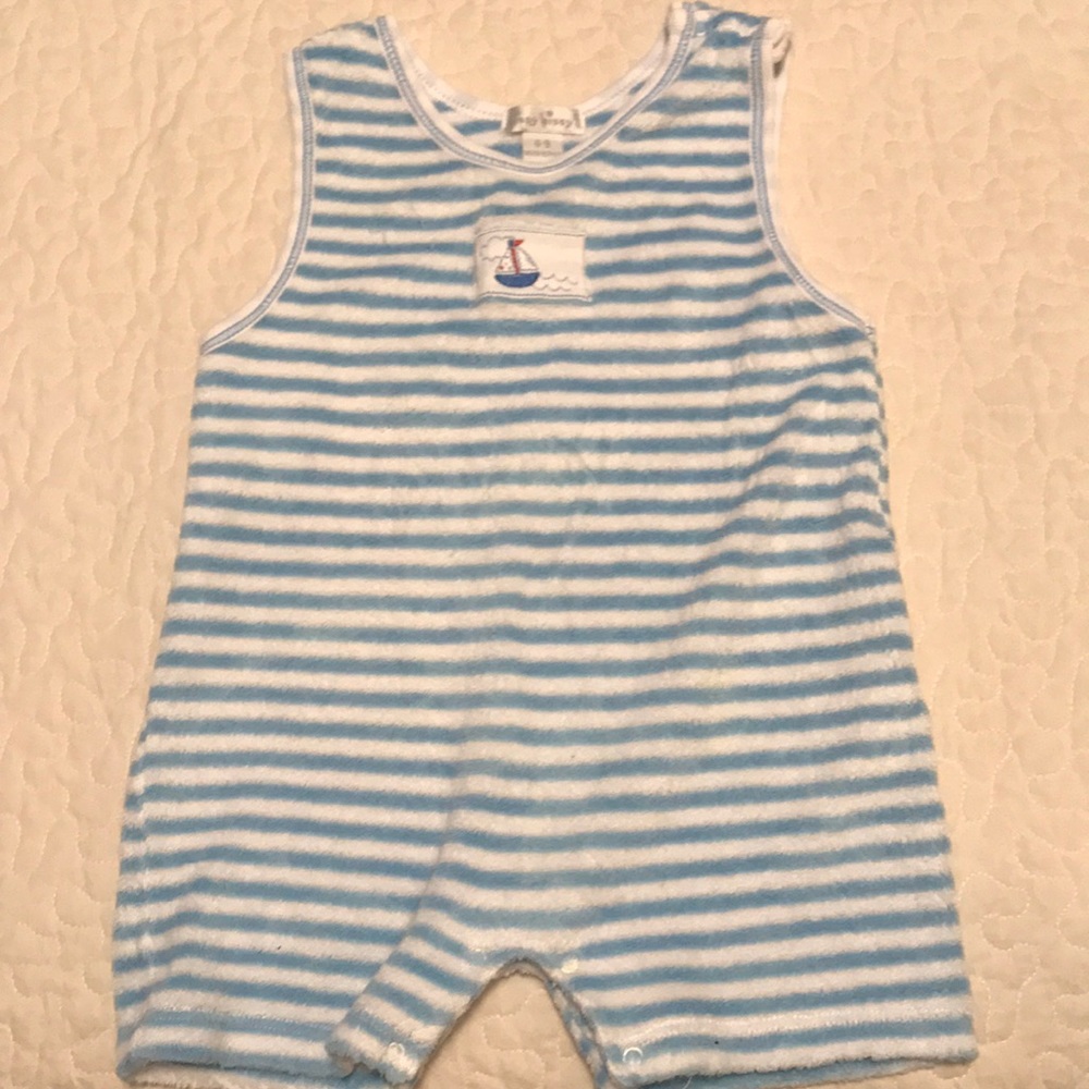 Cotton Terry Boat Romper by Kissy Kissy 6-9 months